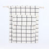 Cotton and linen checkered canvas drawstring bag/Shoe Bag for Umrah