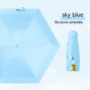 Ultra-light Five-fold Capsule Pocket Umbrella Black Glue Sun Umbrella For Women/Umbrella for Hajj & Umrah
