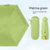 Ultra-light Five-fold Capsule Pocket Umbrella Black Glue Sun Umbrella For Women/Umbrella for Hajj & Umrah