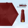 Ultra-light Five-fold Capsule Pocket Umbrella Black Glue Sun Umbrella For Women/Umbrella for Hajj & Umrah
