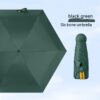 Ultra-light Five-fold Capsule Pocket Umbrella Black Glue Sun Umbrella For Women/Umbrella for Hajj & Umrah