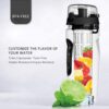1000ml Water Fruit Bottle BPA Free Plastic Fruit Infuser Water Bottles With Infuser Juice Shaker Drink Bottle for Water/Water Bottle for Hajj & Umrah