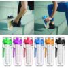1000ml Water Fruit Bottle BPA Free Plastic Fruit Infuser Water Bottles With Infuser Juice Shaker Drink Bottle for Water/Water Bottle for Hajj & Umrah