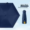 Ultra-light Five-fold Capsule Pocket Umbrella Black Glue Sun Umbrella For Women/Umbrella for Hajj & Umrah