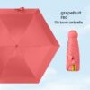 Ultra-light Five-fold Capsule Pocket Umbrella Black Glue Sun Umbrella For Women/Umbrella for Hajj & Umrah